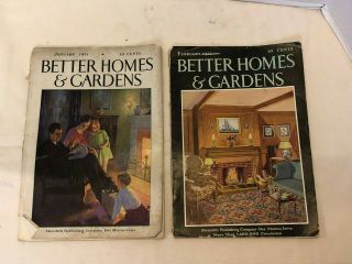 2 Vintage Better Homes & Gardens Magazines - Jan.  1931 And Feb.  1932