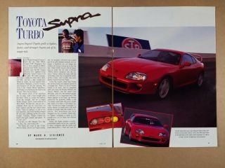 1993 Toyota Supra Turbo 4 Page Article Clipping