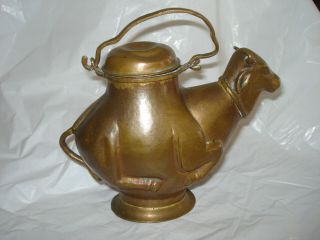 OLD COPPER COW / OX / BULL HOLY WATER POT PITCHER FIGURAL INDIA 2