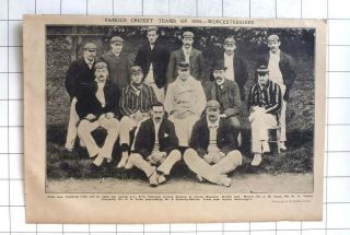 1903 Great Photo Of The Worcestershire Cricket Team With Key