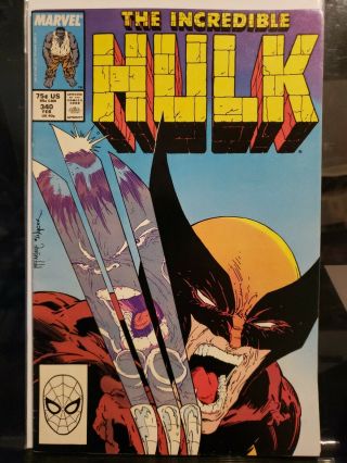 Incredible Hulk 340 Todd Mcfarlane Wolverine Cover 1988 Peter David Marvel Mcu
