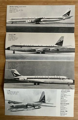 Airline - Delta 1967 Airline Fleet / Route Map Brochure