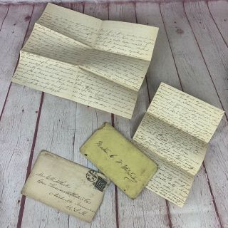 Antique 1880’s Era Handwritten Letters With Envelopes