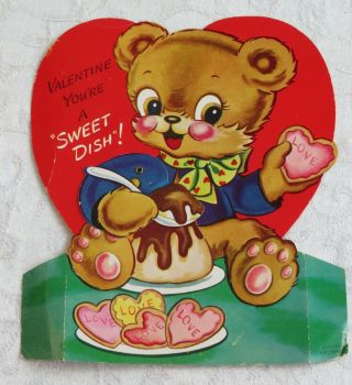 Vintage Valentine,  Bear Enjoys Ice Cream,  Mechanical