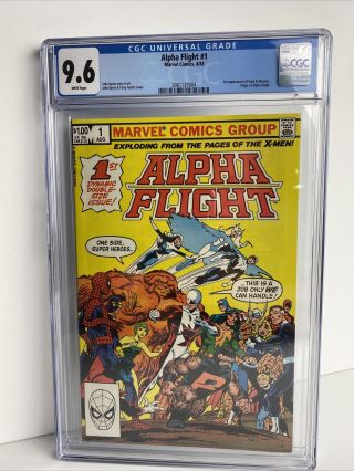 Marvel Alpha Flight Comic Book 1 Cgc Certified 9.  6 White Pages 1983 John Byrne