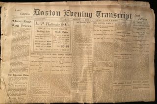Boston Evening Transcript 1905 Great Classified And Business Advertising