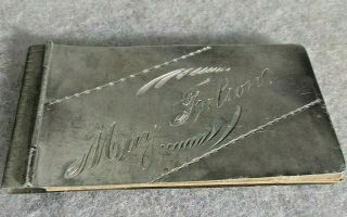 Circa 1900 Calling Card Case/engraved " May Tolson " With Cards,  Philadelphia