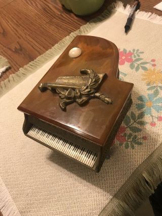Music Box Piano,  Thorens movement,  Vintage,  Mfg by Silverite Co,  Bklyn,  NY 2