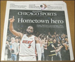 4/14/2019 Chicago Tribune Newspaper Sports Dwyane Wade Retires Miami Heat Bulls