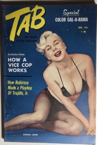 Tab Digest December 1958 Risque Mag (no Nudity) Ava Gardner Lili St.  Cyr