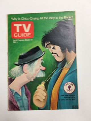 1975 Tv Guide Chico And The Man Freddie Prinz - Cover & Back Cover Only