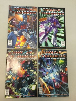 Transformers The Animated Movie 1 - 4 Complete Set 1 2 3 4 Idw Comics 2006 (tf04)