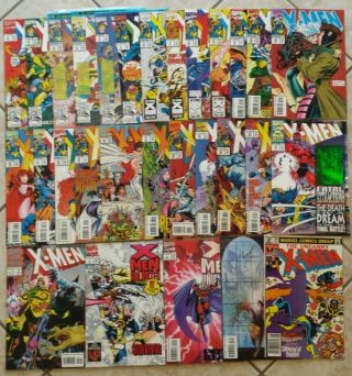 Huge Copper Age X - Men Marvel Comic Book Run 12 - 35 & Uncanny 148