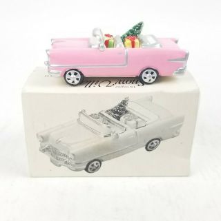 Christmas Cadillac 54135 Retired Dept 56 Snow Village Accessory Pink Cadillac