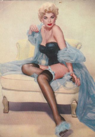 Barbara Nichols - Hollywood Movie Star Pin - Up/cheesecake 1950s Fan Postcard