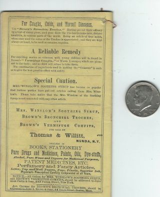 1869 Mrs.  Winslow ' s Domestic Receipt Book / Quack Medicine - Recipe Booklet 2