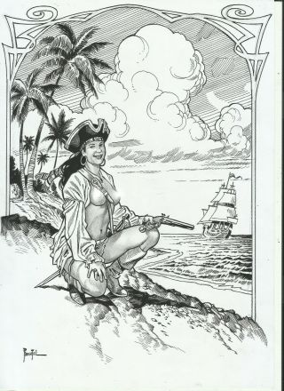 Pirate Fantasy Ep03 By Joe Pimentel - Art Pinup Drawing