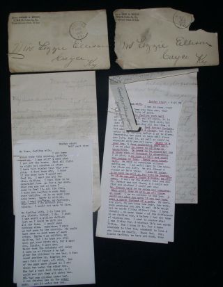 Two 1886 Letters From Hickman,  Ky To Cayce Ky Husband To Wife Lizzie Ellison
