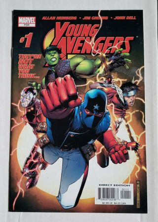Young Avengers 1 (2005) 1st Kate Bishop,  Hulkling,  Iron Lad,  Wiccan,  Patriot