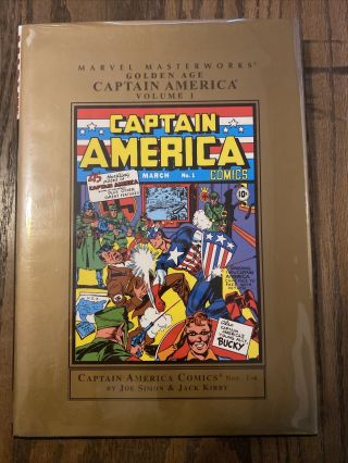 Marvel Masterworks Golden Age Captain America Vol.  1 Hc/dj Joe Simon Jack Kirby