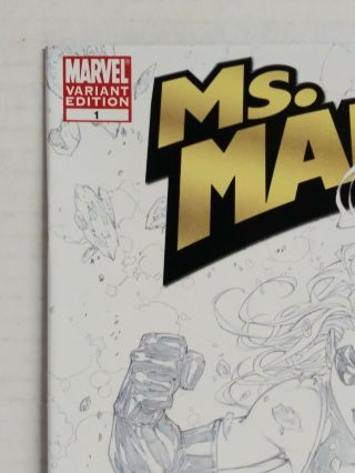 Ms.  Marvel 1 Micheal Turner Sketch Variant Edition 2