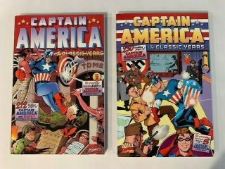 Captain America The Classic Years Vols 1&2 Marvel Joe Simon Signed Bookplate