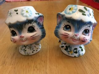 Vintage Lefton 1950s Miss Priss Kitty Cat Salt And Pepper Shakers 1511 Japan