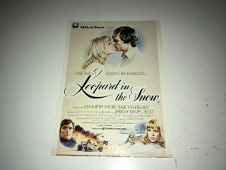 Leopard In The Snow Vintage Movie Screening Program 1978 Keir Dullea Drama