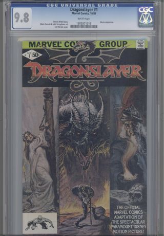 Dragonslayer 1 Cgc 9.  8 1981 Marvel Comic Movie Adaptation Denny O 