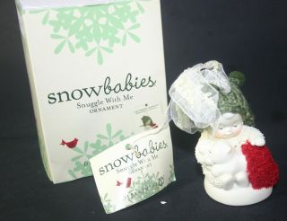 Retired Dept 56 Snowbabies Snuggle With Me Knit Hat Red Blanket