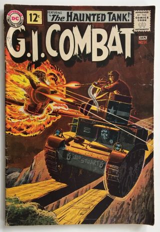 Dc G.  I.  Combat 91 1962 G/vg Ow/w Haunted Tank