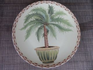 2 Baum Bros.  Formalities Show Decorative Plates 10.  5 " Palm Tree Tahiti Waikiki