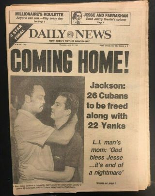 1984 June 28 Ny Daily News Newspaper Castro To Cubans & Yanks Pgs.  1 - 116