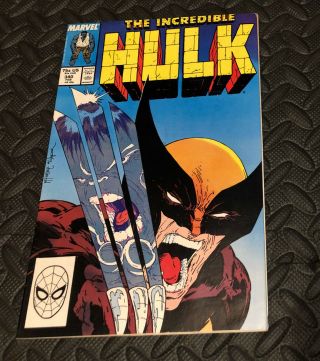 The Incredible Hulk 340 Marvel Comics Vs.  Wolverine Peter David Todd Mcfarlane