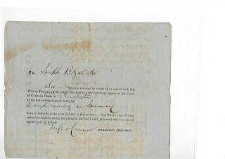 Oct 1859 Charleston Sc Arrest Warrant For Joseph Bogalchi,  Joseph Daniel