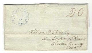 1842 Treasury Office Ltr.  Harrisburg Pa To London X Roads Academy Chester,
