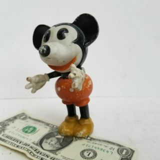 Rare Vintage Mickey Mouse Japanese Porcelain Figurine Made In Japan