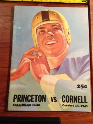 1945 Princeton Vs Cornell College Football Program University Schoellkopf Field