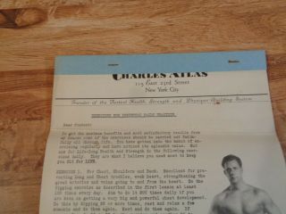 VINTAGE 1950 ' s CHARLES ATLAS Exercises For Perpetual Daily Practices (saQ) 2