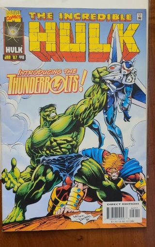 Incredible Hulk 449 1st Print Marvel 1997 Appearance Of Thunderbolts