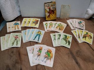 Vintage Cowboy Slap Jack Card Game Western Mid Century Usa And Incomplete