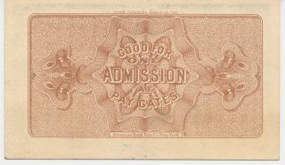 1893 World ' s Columbian Exposition,  Chicago,  One Admittance (E63) 3