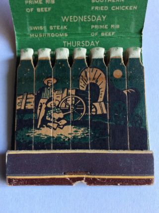 Chuck Wagon Cocktails North Hollywood California Matches Feature Matchbook