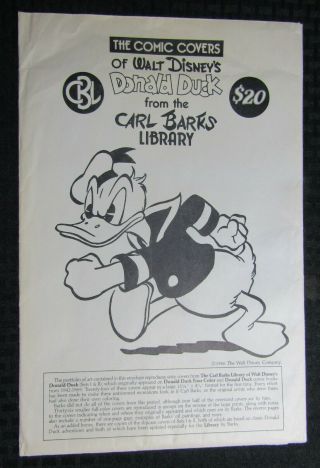 1986 Donald Duck Carl Barks Library Portfolio Cbl W/ 31 Cover Prints 9.  25x12.  75 "