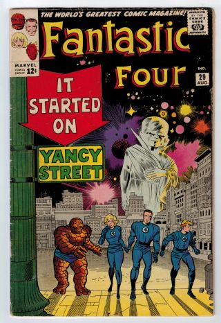 Fantastic Four 29 5.  0 Jack Kirby Art 1964 Off - White Pages