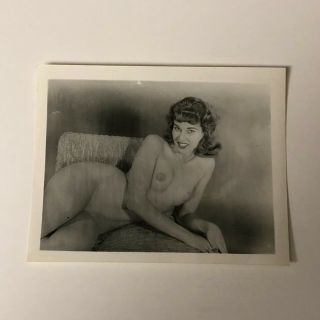 Vintage Photo 1950s Fine Art Nude Pin Up Girl 4 X 5 Tight Body Perky Dg183