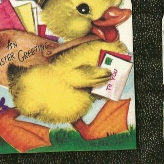 Vintage RUST CRAFT EASTER Card to UNCLE ANTHROPOMORPHIC DUCK MAILMAN M.  COOPER 2