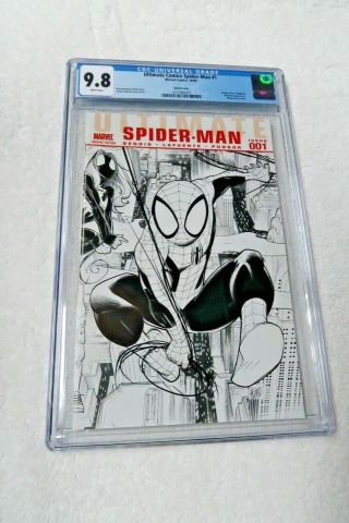 Marvel Ultimate Comics Spider - Man 1 Sketch Cover Cgc 9.  8