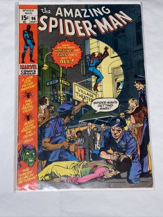 The Spider - Man 96 (1971) Stan Lee No Comic Code Drug Issue
