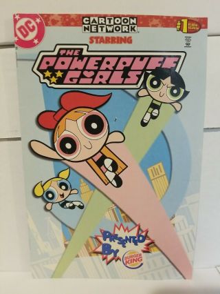 Cartoon Network Starring The Powerpuff Girls 1 Fn Htf Rare Burger King Variant